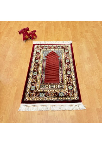 Lalezar Motifli Yünlü Seccade Bordo modelleri