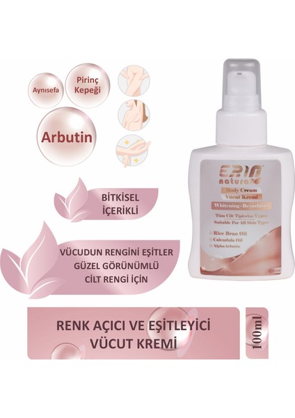 Beyazlatıcı Krem Cilt Lekelerini Azaltan Etki 100 ml Tüm Cilt Tipleri İçin