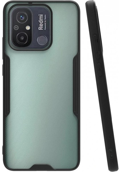 Ieg Xiaomi Redmi 12C Kılıf Platin Silikon - Siyah