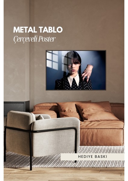 Wednesday Çerçeveli Metal Poster Tablo