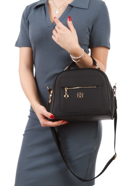 Kadın Kumaş Uzun Askılı El ve Omuz Çantası – Siyah – NEWPOLO372 modelleri