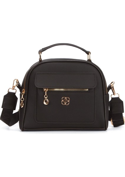 Kadın Kumaş Uzun Askılı El ve Omuz Çantası – Siyah – NEWPOLO372 fırsatları