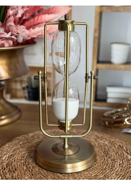 Kelvin Eskitme Gold Kum Saati -24,5X14CM