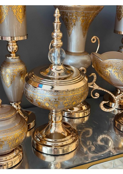 Helena Hand Made 7 Parça Kahve Salon Seti modelleri