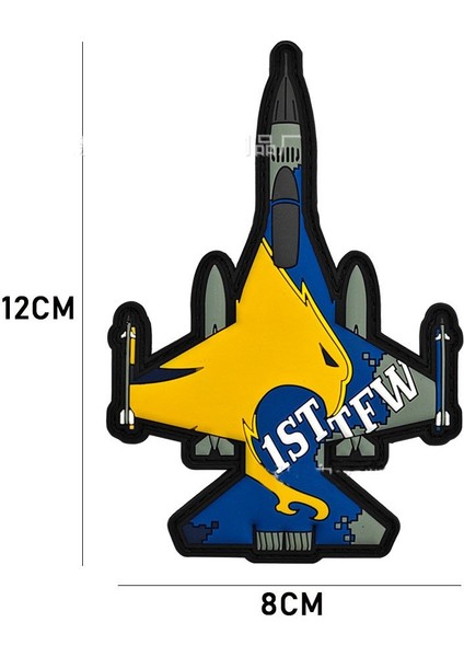 Da 3D Pvc Patch F15 & F22 Sarı-Lacivert DA-NAS-317