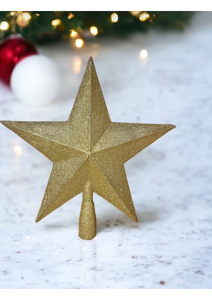 Yılbaşı Ağaç Yıldızı, Tepe Yıldızı, Çam Ağacı Süsü, Yıldız Süs Gold modelleri