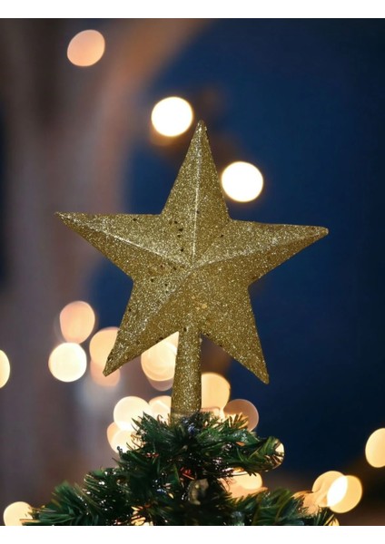 Yılbaşı Ağaç Yıldızı, Tepe Yıldızı, Çam Ağacı Süsü, Yıldız Süs Gold fırsatları