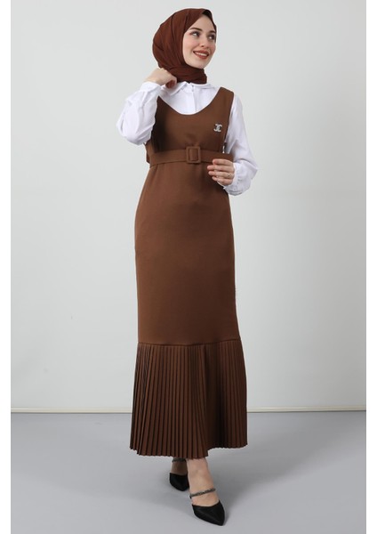 Pileli Kemerli Jile Kahve