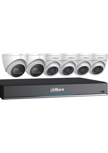 C788E63 Dört 4x5 Mp ve Iki 4K Hdcvı Eyeball Kamera, Bir (1) 8 Kanallı 4K Hdcvı Dvr , 3tb HDD