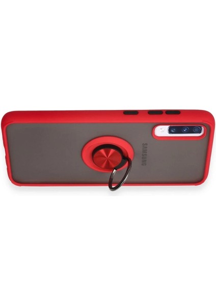 Samsung Galaxy A70 Kılıf Montreal Yüzüklü Silikon Kapak - Kırmızı fırsatları