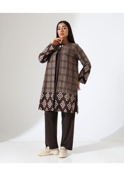 Pamuk Örme Ceketli Üç Parça Takım