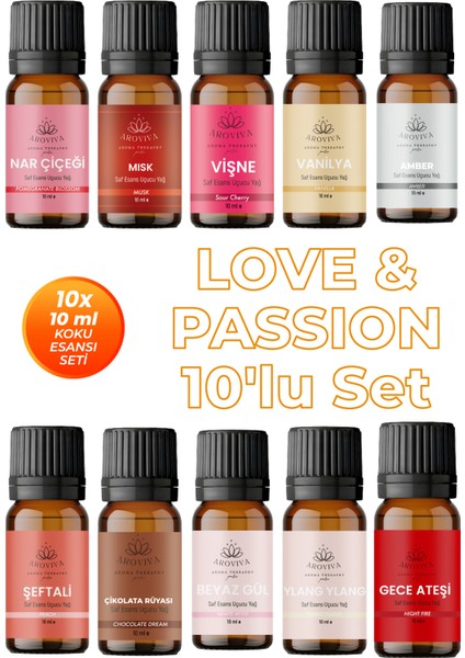 Love & Passion 10'lu Set Oda Kokusu Esansı - Aşk Kokusu (10X10ML)