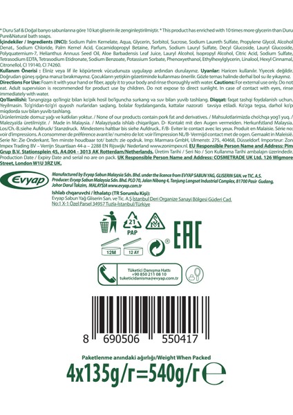 Hydro Pure Aloe Vera & Sakura 8 Adet Şeffaf Cilt Bakım Sabunu 8X135 gr indirimleri