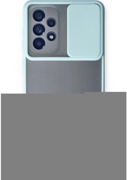 Samsung Galaxy A53 5g Kılıf Palm Buzlu Kamera Sürgülü Silikon - Turkuaz