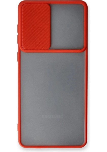 Samsung Galaxy A53 5g Kılıf Palm Buzlu Kamera Sürgülü Silikon - Kırmızı fiyatları