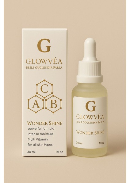 Multivitamin Serum Vitamin C, B3 (Niacinamide), B5 ve E Içeren Multivitamin