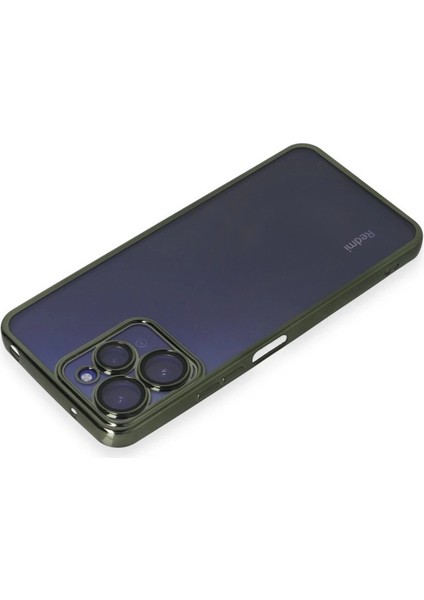 Xiaomi Redmi 12 Kılıf Razer Lensli Silikon - Yeşil modelleri
