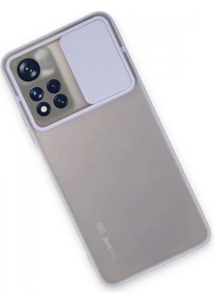 Xiaomi Redmi Note 11 Pro Plus 5g Kılıf Palm Buzlu Kamera Sürgülü Silikon - Lila modelleri