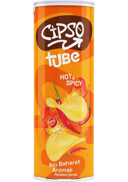 Tube Acı Baharat Aromalı Cips 160 gr x 8 Adet fiyatları