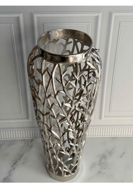 Arbol Eskitme Gümüş Delikli Vazo-72 cm fiyatları