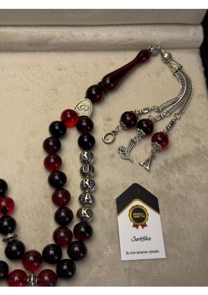 Kişiye Özel Isimli,kutu Yazılı Kehribar Tesbih fiyatları