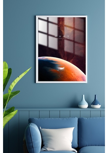 Mars Gezegen Çerçeveli Metal Poster Tablo fiyatları
