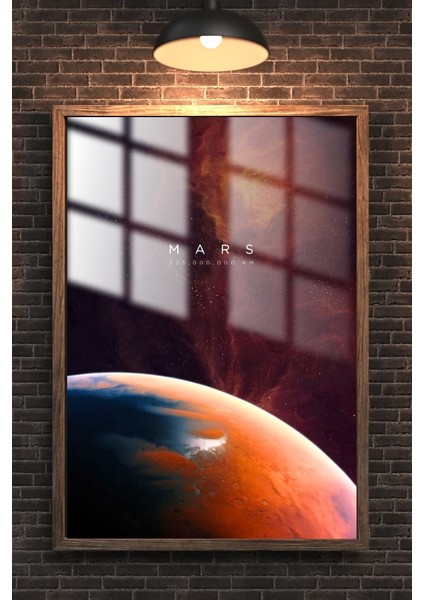 Mars Gezegen Çerçeveli Metal Poster Tablo modelleri