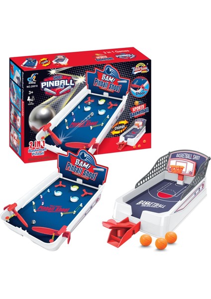 Masaüstü Basketbol ve Pinball 2ın1 Oyun Seti