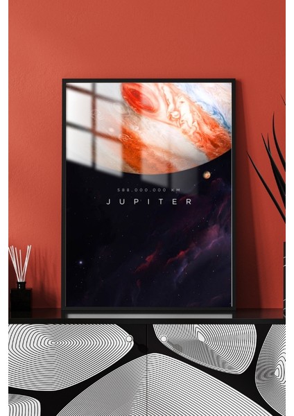 Jüpiter Gezegen Çerçeveli Metal Poster Tablo fırsatları