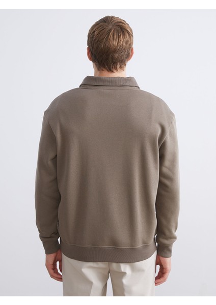 Yeni Sezon Fermuarlı Dik Yaka Erkek Kalın Sweatshirt fırsatları