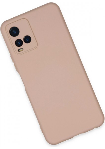 Vivo Y21S Kılıf Nano içi Kadife Silikon - Pudra modelleri