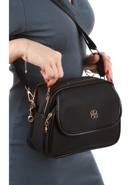 Kadın Kumaş Uzun Askılı El ve Omuz Çantası – Siyah – NEWPOLO374 modelleri