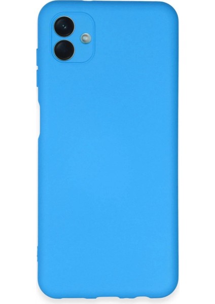 Samsung Galaxy A04E Kılıf Nano Içi Kadife Silikon - Mavi