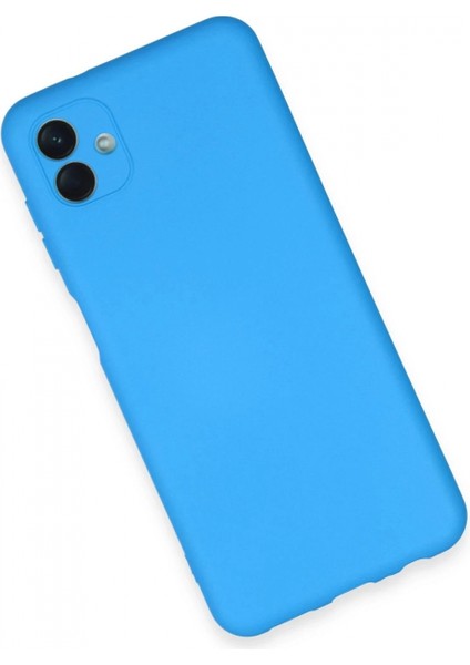 Samsung Galaxy A04E Kılıf Nano Içi Kadife Silikon - Mavi modelleri