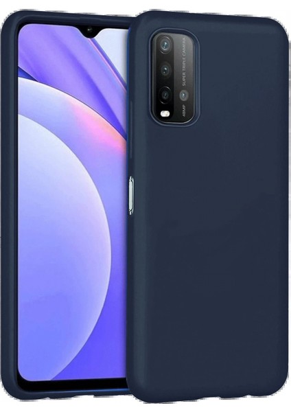 Xiaomi Redmi 9t Kılıf Nano Içi Kadife Silikon - Lacivert