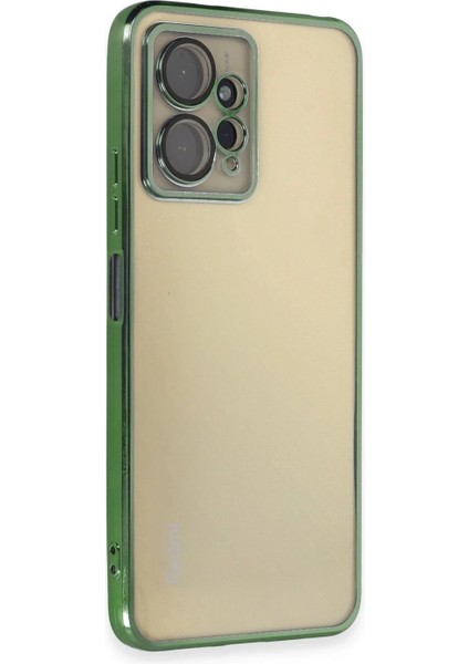 Xiaomi Redmi Note 12 4g Kılıf Lensli Silikon - Yeşil
