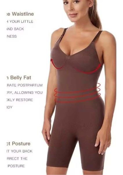 Kimi Vücut Korse - Kahverengi