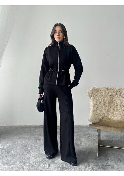 Siyah Bel Büzgülü Modal Takım modelleri