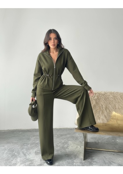 Haki Bel Büzgülü Modal Takım fiyatları