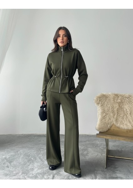 Haki Bel Büzgülü Modal Takım fırsatları