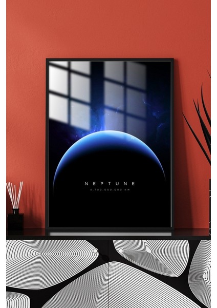 Neptün Gezegen Çerçeveli Metal Poster Tablo fiyatları