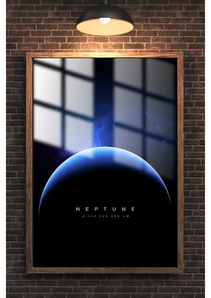 Neptün Gezegen Çerçeveli Metal Poster Tablo fırsatları