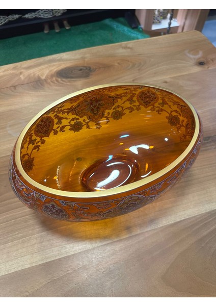 6'li Turuncu, Cam, El Işçiliği, Salon Aksesuar Konsol Seti (Tek Tek Satılabilir) fiyatları