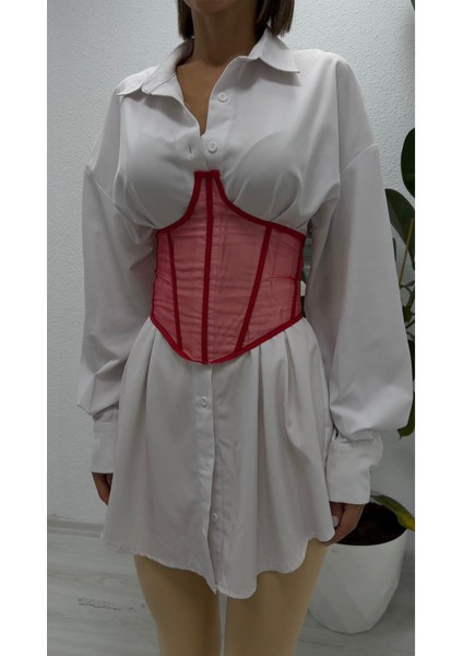 Corsetta Bel Aksesuarı - Kırmızı