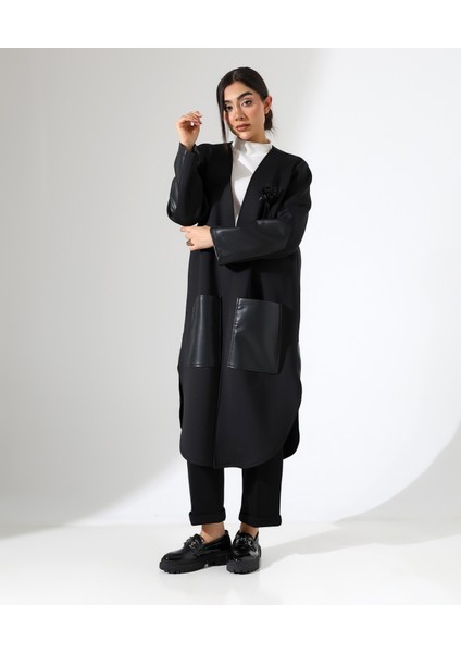 Deri Detay Rahat Kalıp Bol Hırka fırsatları