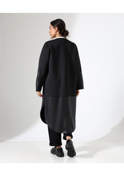 Deri Detay Rahat Kalıp Bol Hırka