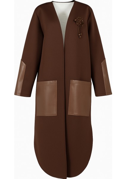 Deri Detay Rahat Kalıp Bol Hırka