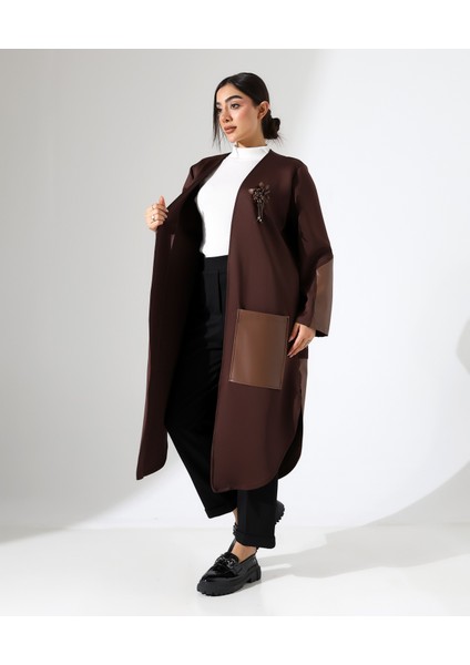 Deri Detay Rahat Kalıp Bol Hırka fırsatları