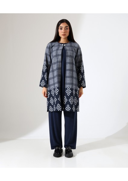 Pamuk Örme Ceketli Üç Parça Takım