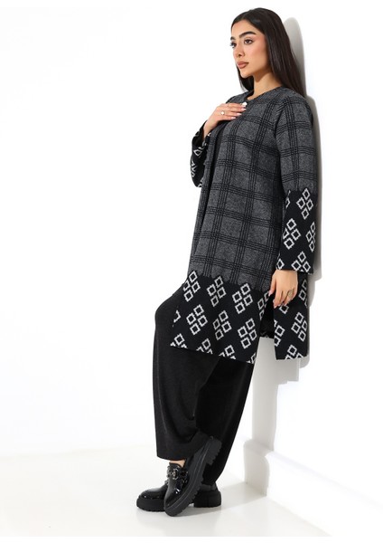 Pamuk Örme Ceketli Üç Parça Takım